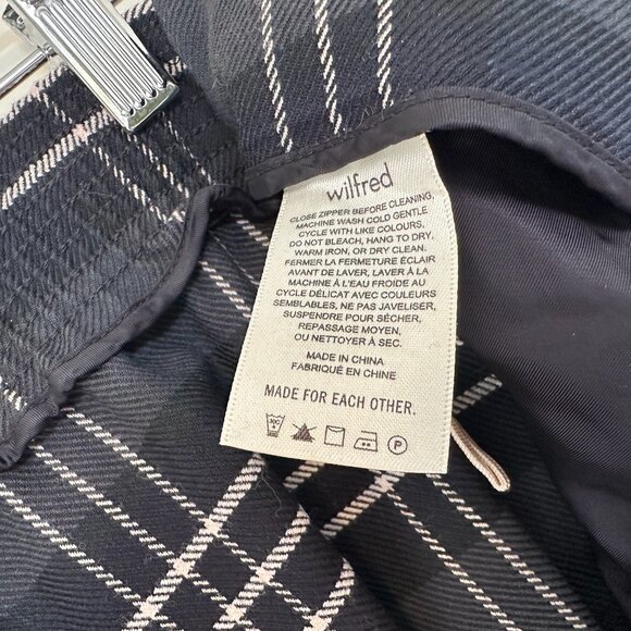 Aritzia Wilfred Dawna Plaid Barrel Cropped High Rise Pant - Picture 6 of 7